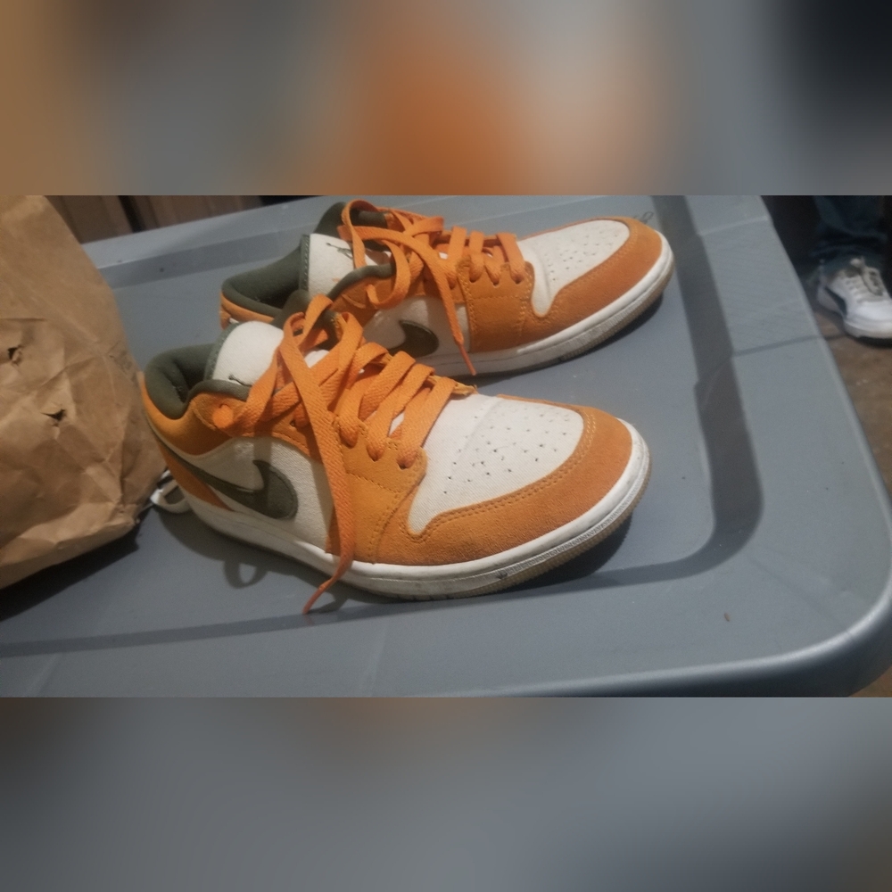 nike air jordan 1 low ceramic orange olive